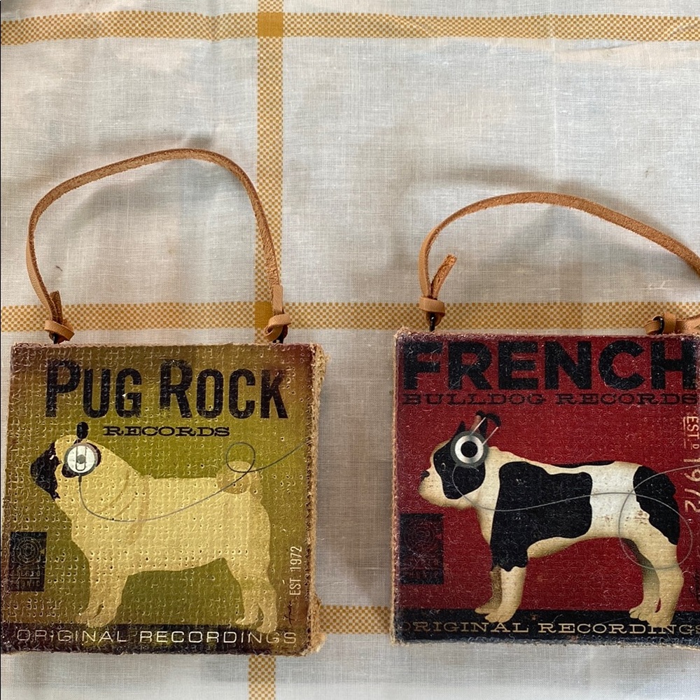 NWOT Pug and French Bulldog Decorative Wall Art
